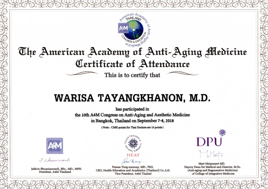 Dozo Clinic certificate 2