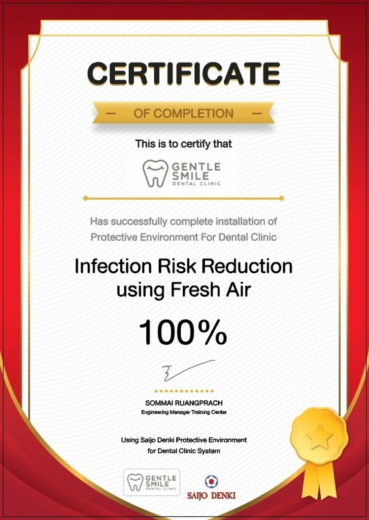 Gentle Smile Dental Clinic certificate 0