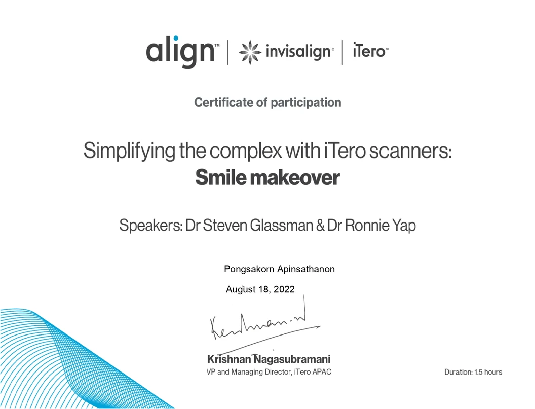 PSK Dental Center certificate 1