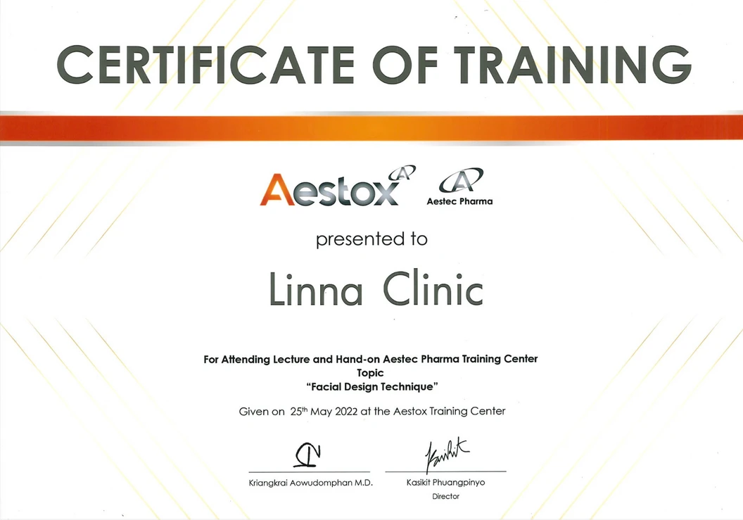 LINNA Clinic certificate 1