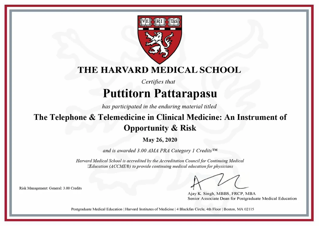 Charn Clinic (ชาญคลินิก) certificate 4