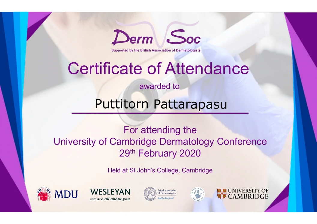 Charn Clinic (ชาญคลินิก) certificate 5