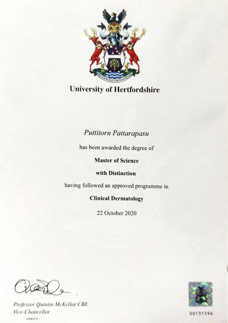 Charn Clinic (ชาญคลินิก) certificate 6