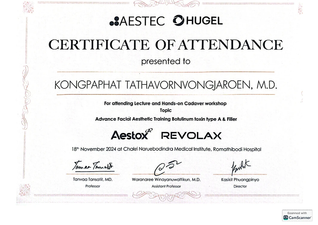 To Beloved Clinic certificate 5