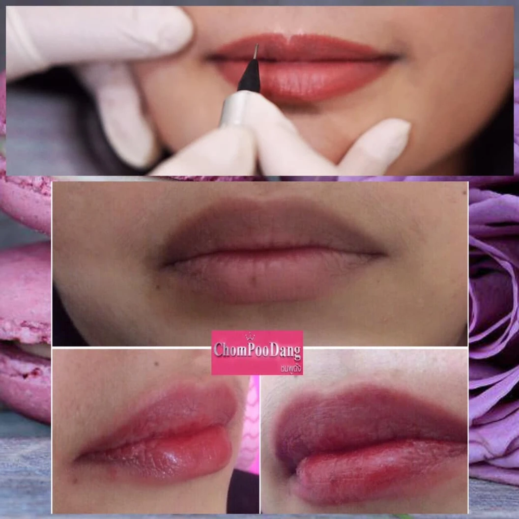 คอร์สระบายสีปากชมพู ใช้สีออร์แกนิก 4 ครั้ง (สำหรับผู้ไม่เคยสักปากมาก่อน)