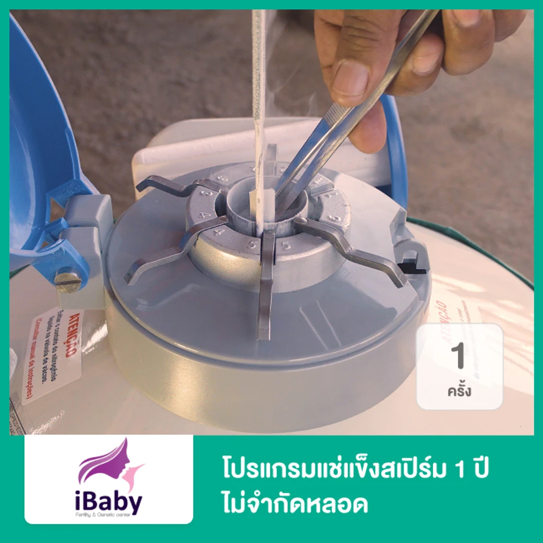 โปรแกรมแช่แข็งสเปิร์ม 1 ปี ไม่จำกัดหลอด 1 ครั้ง