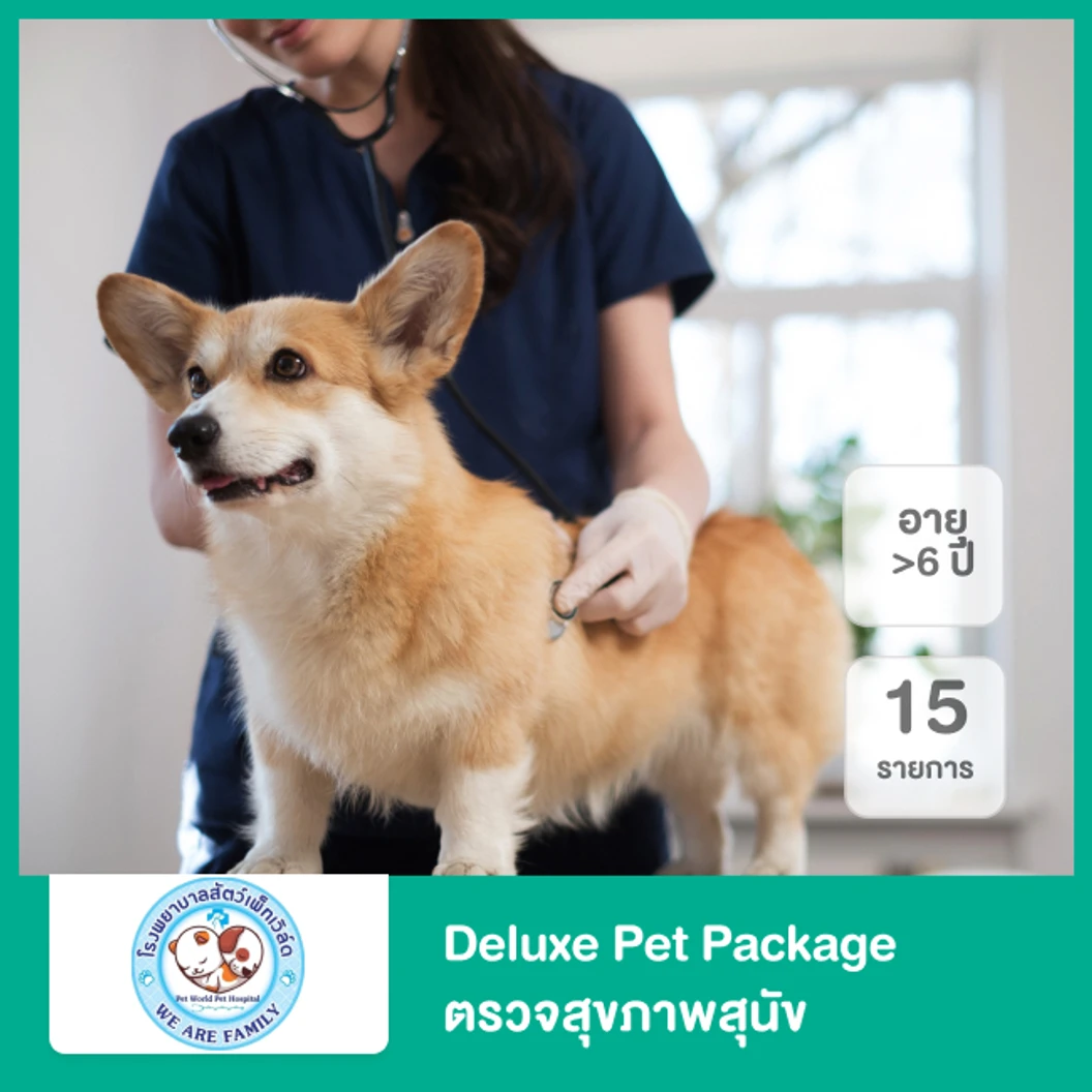 Deluxe Pet Package ตรวจสุขภาพสุนัข 15 รายการ สำหรับสุนัขอายุมากกว่า 6 ปี