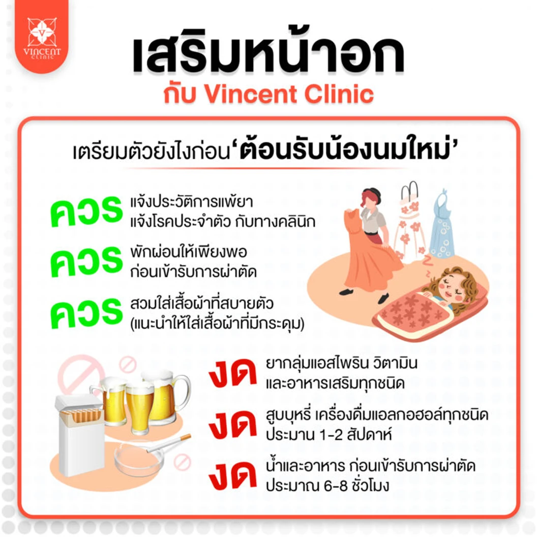 เสริมหน้าอก ด้วยซิลิโคน Mentor รุ่น Memory Gel Xtar ไม่จำกัดซีซี ขึ้นอยู่กับแพทย์ประเมิน สำหรับเคสทำครั้งแรก ที่ Vincent Clinic