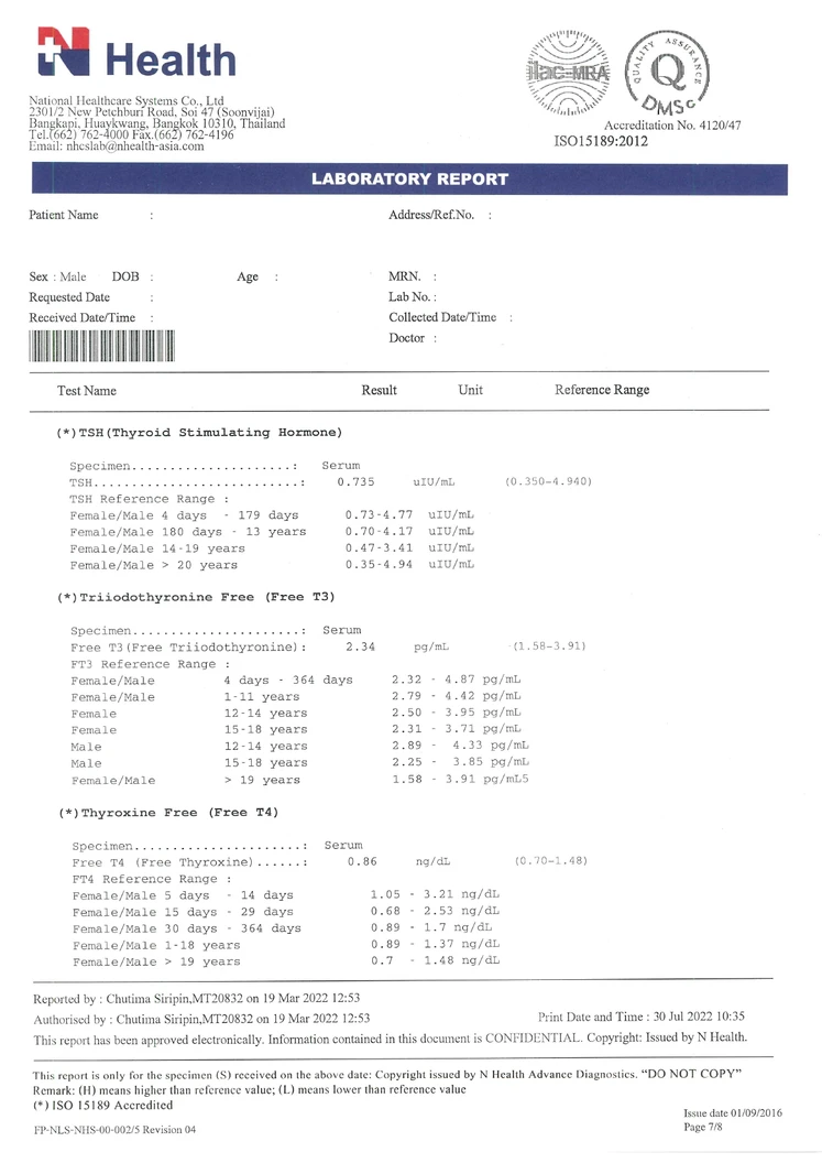 ตรวจสุขภาพ 22 รายการ โปรแกรมคุณพ่อสุดเก๋า แบบบริการถึงบ้าน 1 ท่าน สำหรับผู้ชายอายุ 50 ปีขึ้นไป
