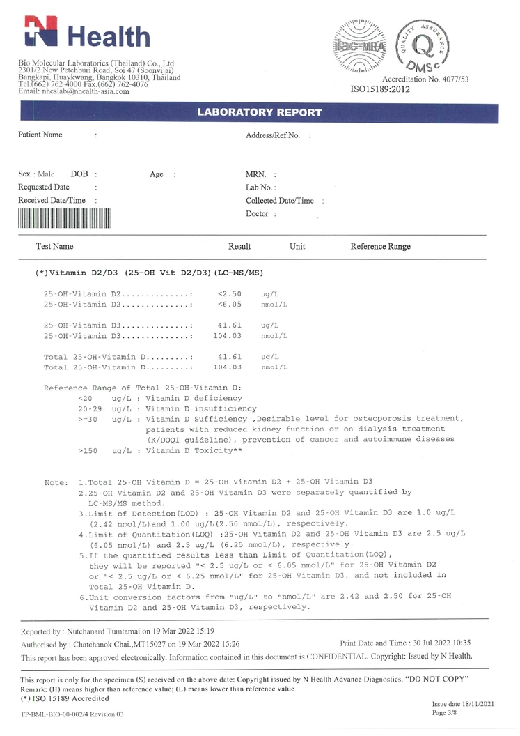 ตรวจสุขภาพ 22 รายการ โปรแกรมคุณพ่อสุดเก๋า แบบบริการถึงบ้าน 1 ท่าน สำหรับผู้ชายอายุ 50 ปีขึ้นไป