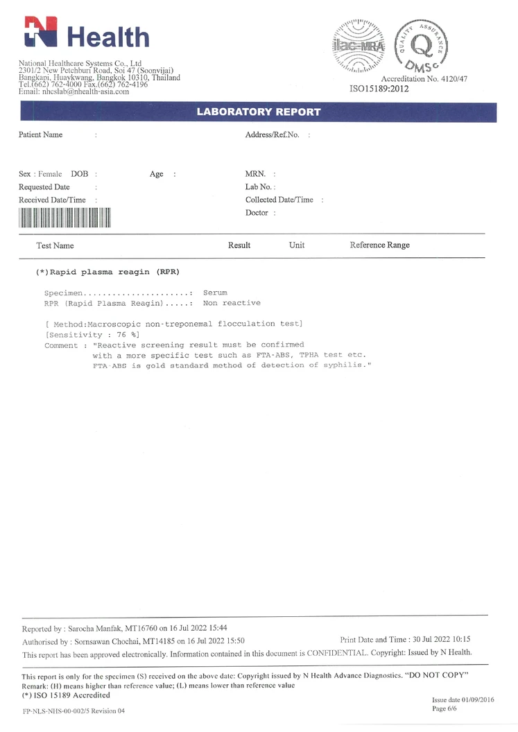 ตรวจสุขภาพก่อนแต่งงาน สำหรับ 2 ท่าน (ผู้หญิงตรวจ 10 รายการและผู้ชายตรวจ 9 รายการ) (โปรแกรม Mini Package)