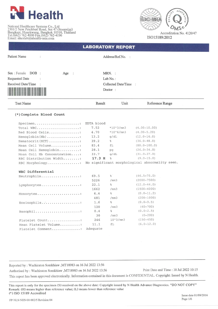 ตรวจสุขภาพก่อนแต่งงาน สำหรับ 2 ท่าน (ผู้หญิงตรวจ 10 รายการและผู้ชายตรวจ 9 รายการ) (โปรแกรม Mini Package)