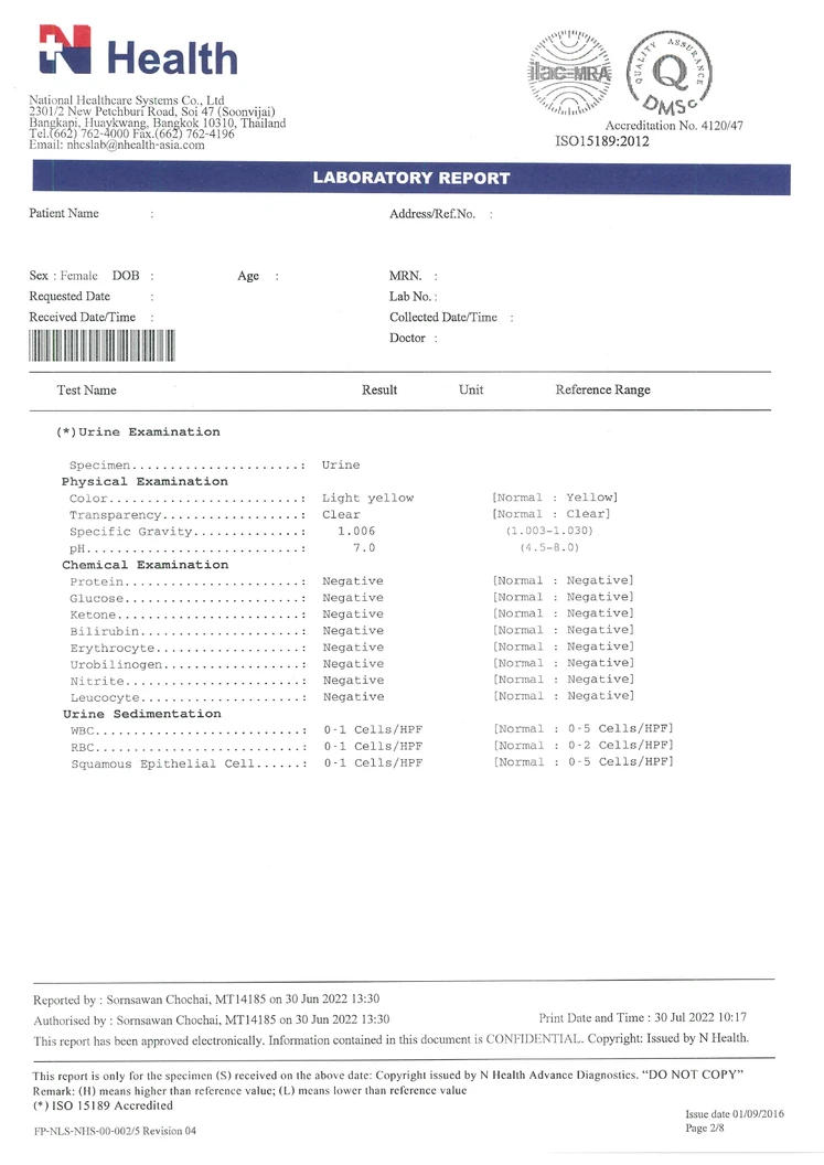 ตรวจสุขภาพ 22 รายการ โปรแกรมคุณแม่สุดสตรอง แบบบริการถึงบ้าน 1 ท่าน สำหรับผู้หญิงอายุ 50 ปีขึ้นไป