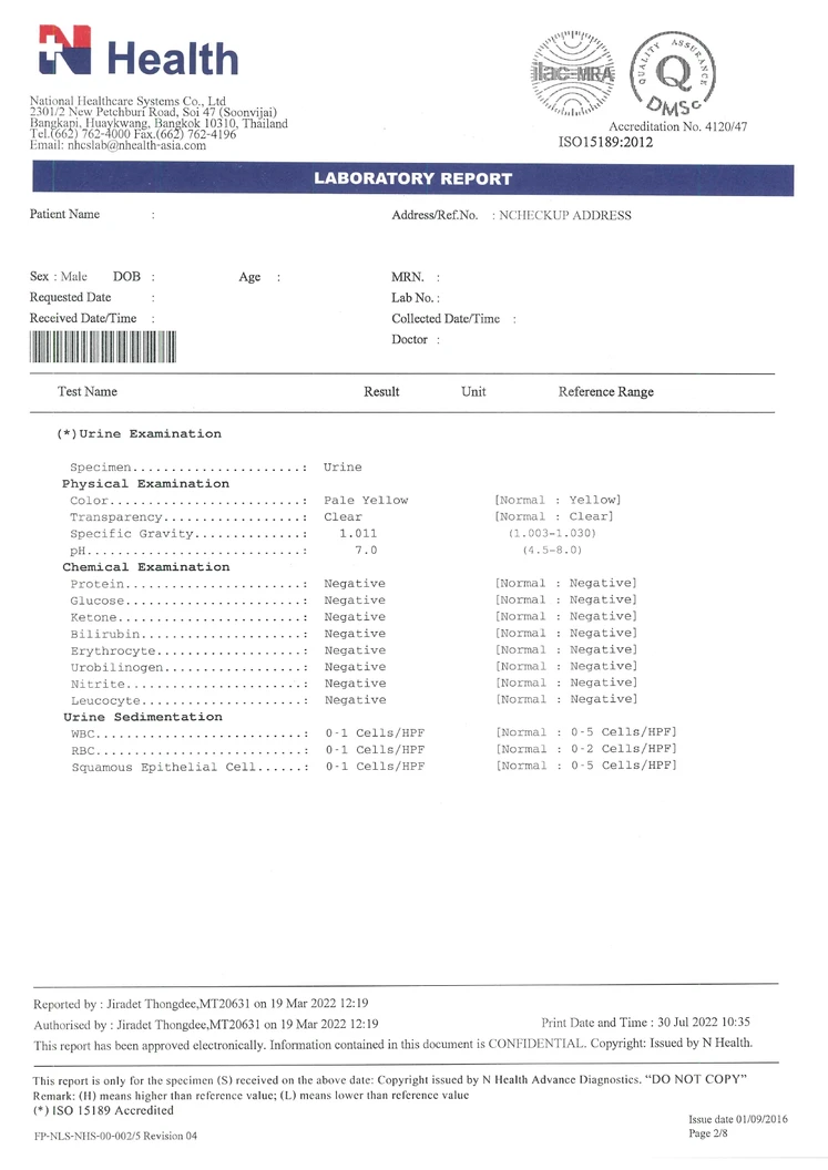 ตรวจสุขภาพ 22 รายการ สำหรับผู้ชายอายุ 50 ปีขึ้นไป (โปรแกรมคุณพ่อสุดเก๋า)