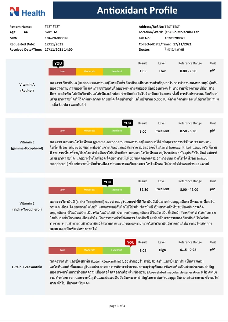 ตรวจวิตามิน 10 รายการที่ร่างกายต้องการ