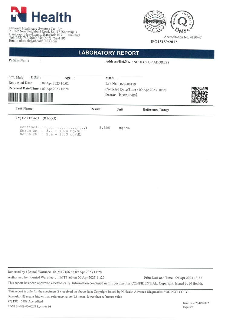 ตรวจความเครียดของร่างกาย 4 รายการ (Oxidative Stress)