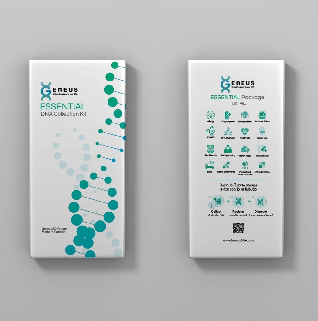โปรแกรม Essential DNA 317 รายการ ตรวจวิเคราะห์สุขภาพและความเสี่ยงจากการแพ้ จาก DNA แถมฟรี! ตรวจพรสวรรค์ 12 ด้าน สำหรับทุกช่วงอายุ