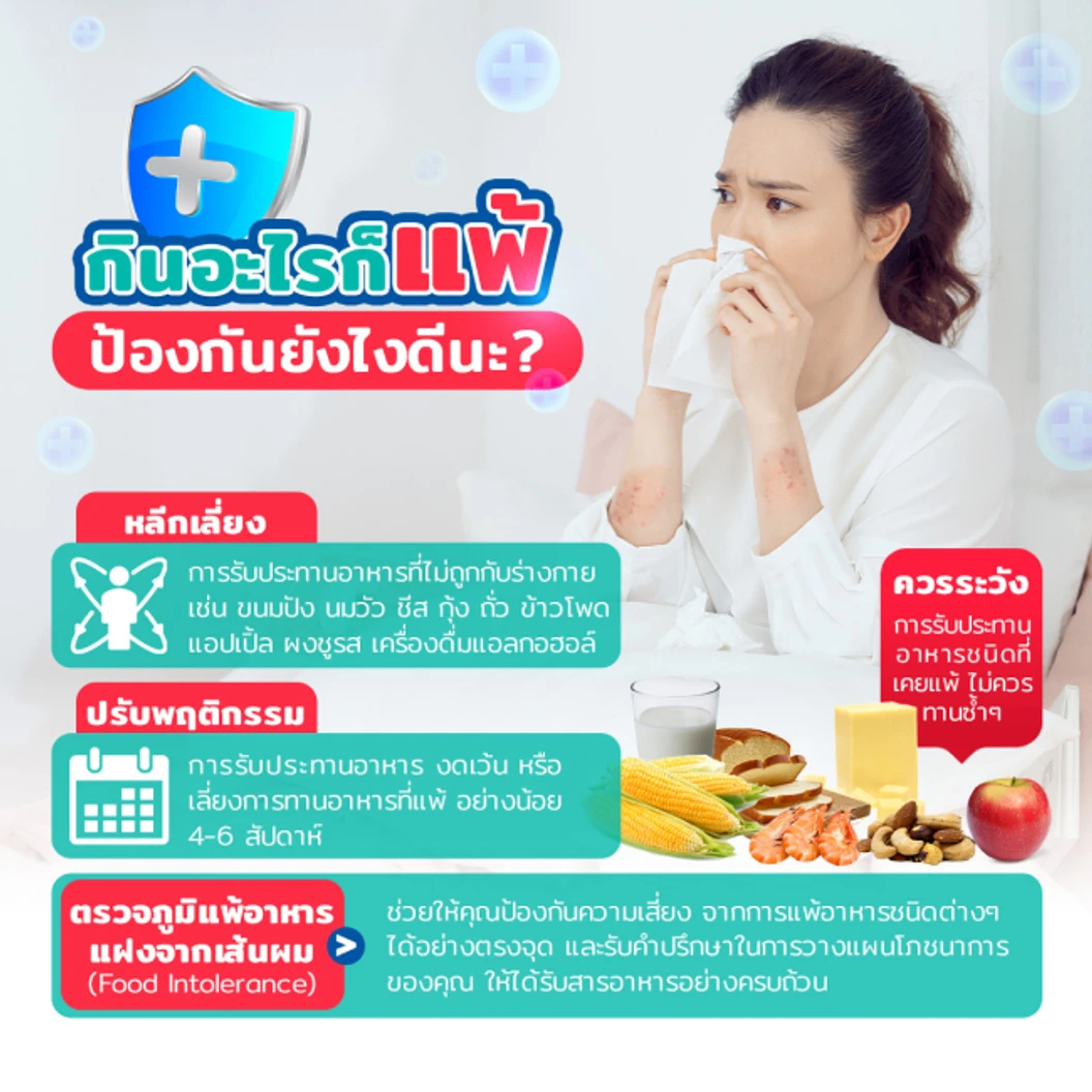 ตรวจภูมิแพ้อาหารแฝง พร้อมภูมิแพ้แฝงต่อปัจจัยทางสิ่งแวดล้อมและอื่นๆ 900+ รายการด้วยวิธีตรวจจากเส้นผม สำหรับ 3 ท่าน ฟรี! รับคำปรึกษาจากนักกำหนดอาหาร 30 นาที