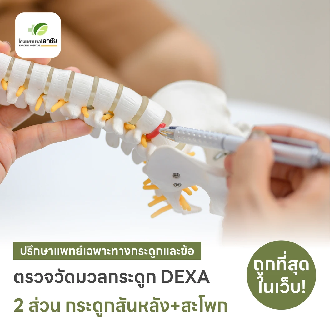 ตรวจวัดมวลกระดูก 2 ส่วน ด้วยเครื่อง DEXA Scan