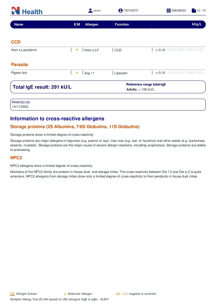 ตรวจสารก่อภูมิแพ้แบบเฉียบพลัน กลุ่มอาหารและสิ่งแวดล้อม (IgE) 295 รายการ (เจาะเลือด) ฟรี! แพทย์อ่านผลตรวจทางวิดีโอคอล