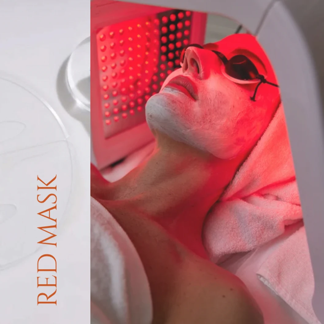 ฉายแสงหน้า ด้วยเครื่อง Low Level Light Therapy + มาส์กหน้า Hydrogel กระตุ้นการสร้างคอลลาเจน