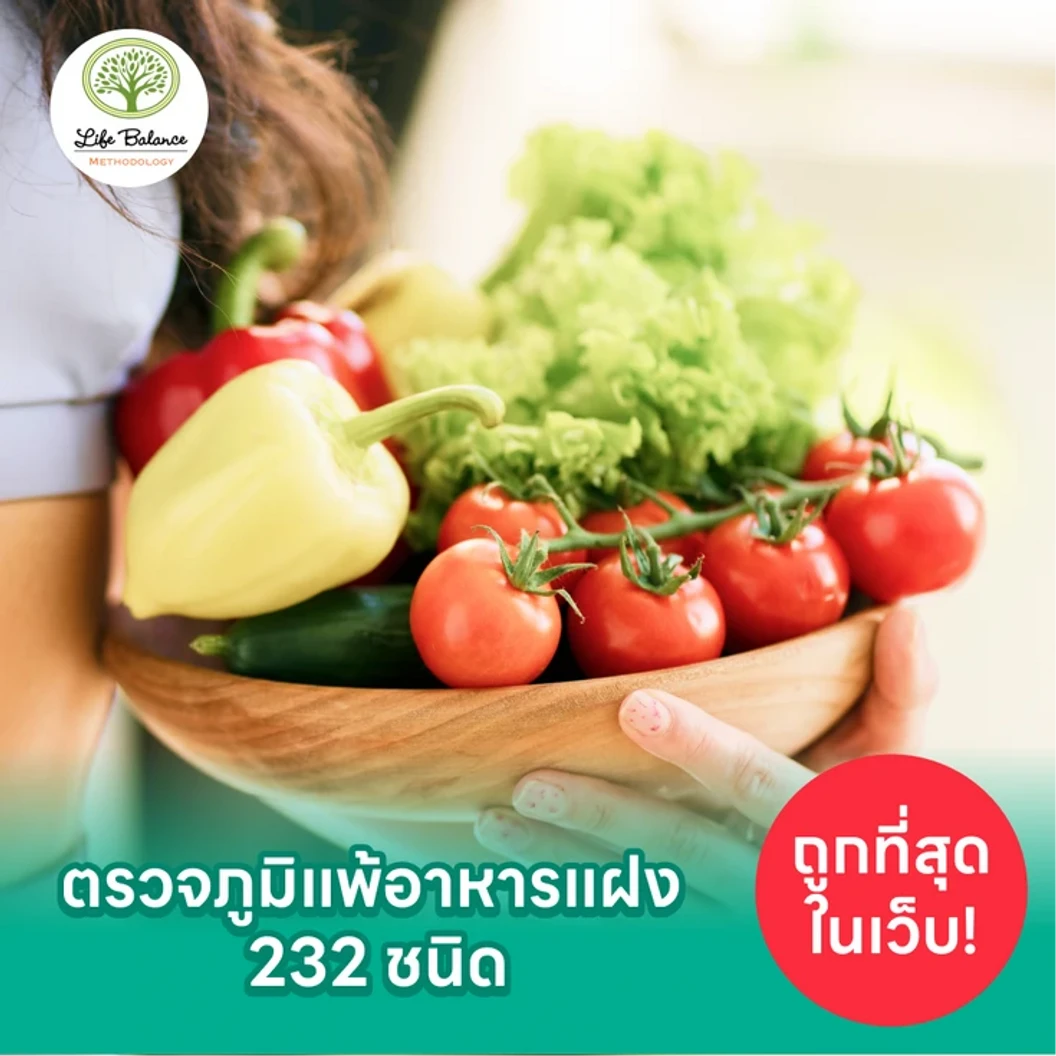 โปรแกรมตรวจภูมิแพ้อาหารแฝง (IgG) 232 ชนิด ด้วยวิธีเจาะเลือด