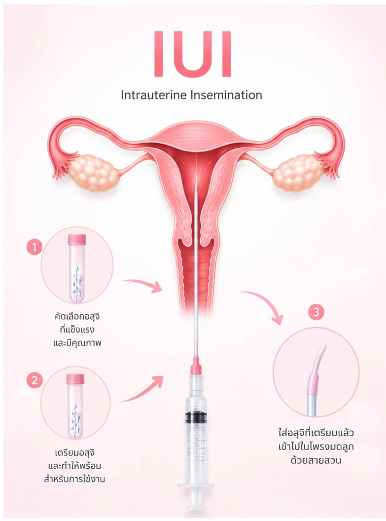 โปรแกรมฉีดน้ำเชื้อเข้าโพรงมดลูก (IUI)