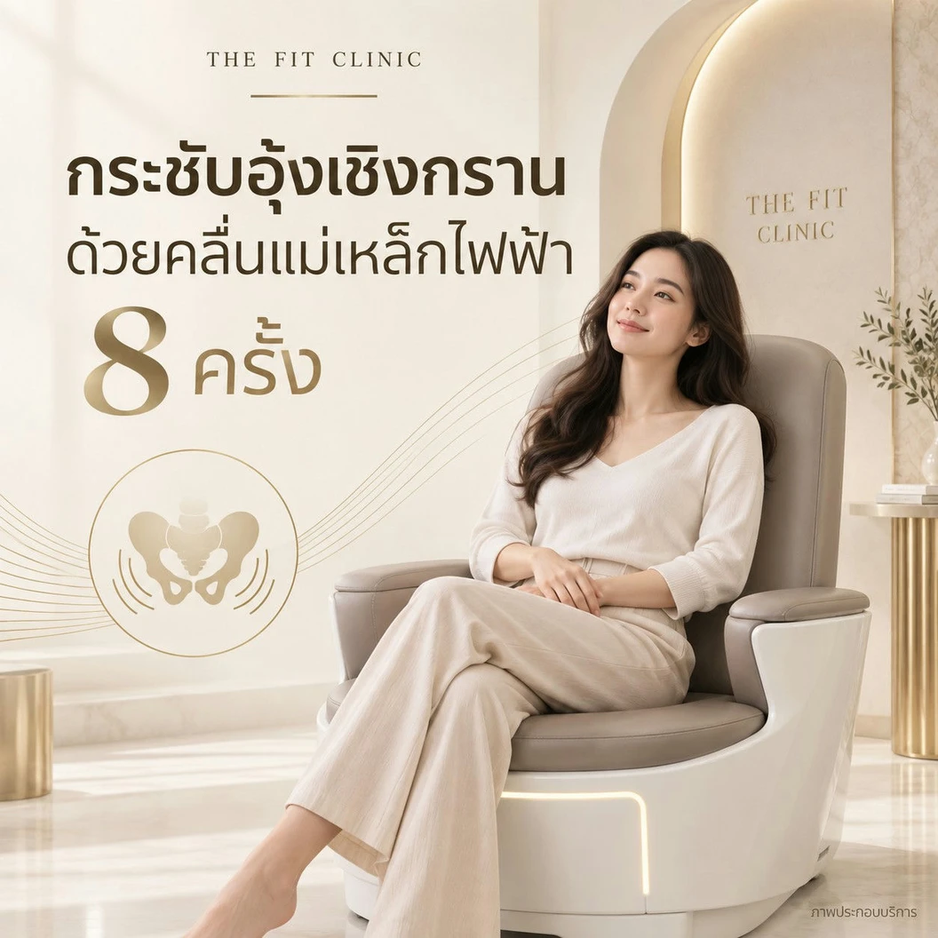 คอร์สกระชับอุ้งเชิงกราน ด้วยคลื่นแม่เหล็กไฟฟ้า 8 ครั้ง