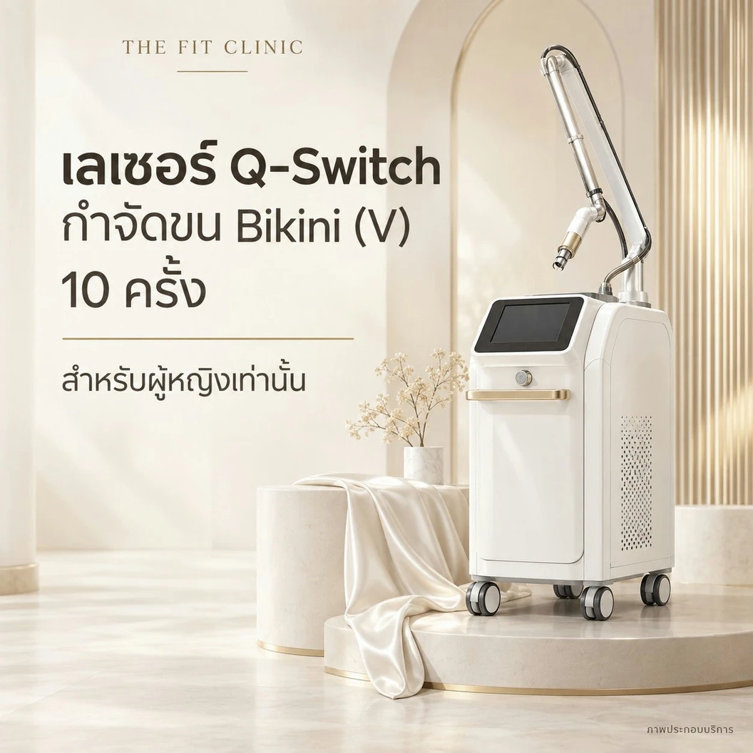 คอร์สเลเซอร์ Q-Switch กำจัดขน Bikini (v) 10 ครั้ง (ผู้หญิงเท่านั้น)