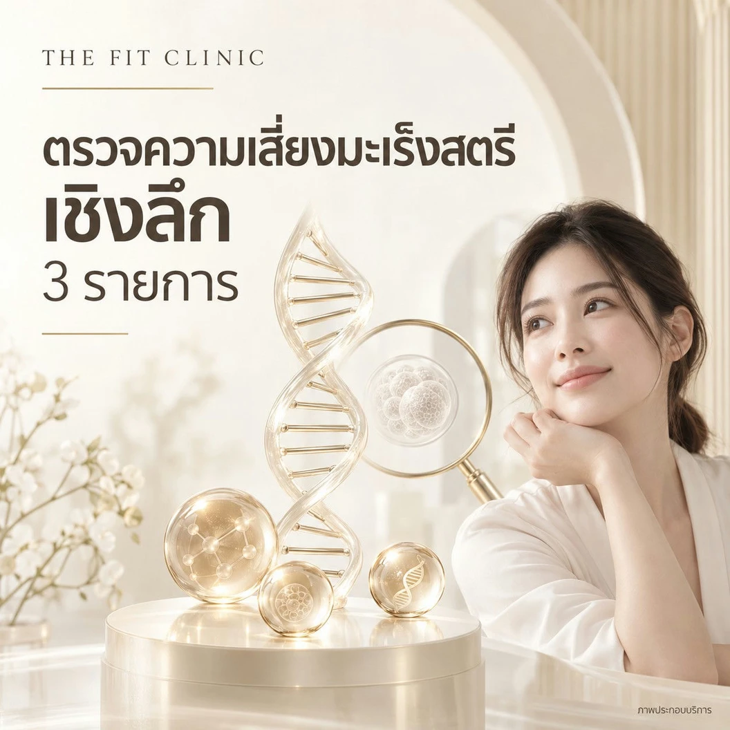 ตรวจความเสี่ยงมะเร็งสตรีเชิงลึก 3 รายการ