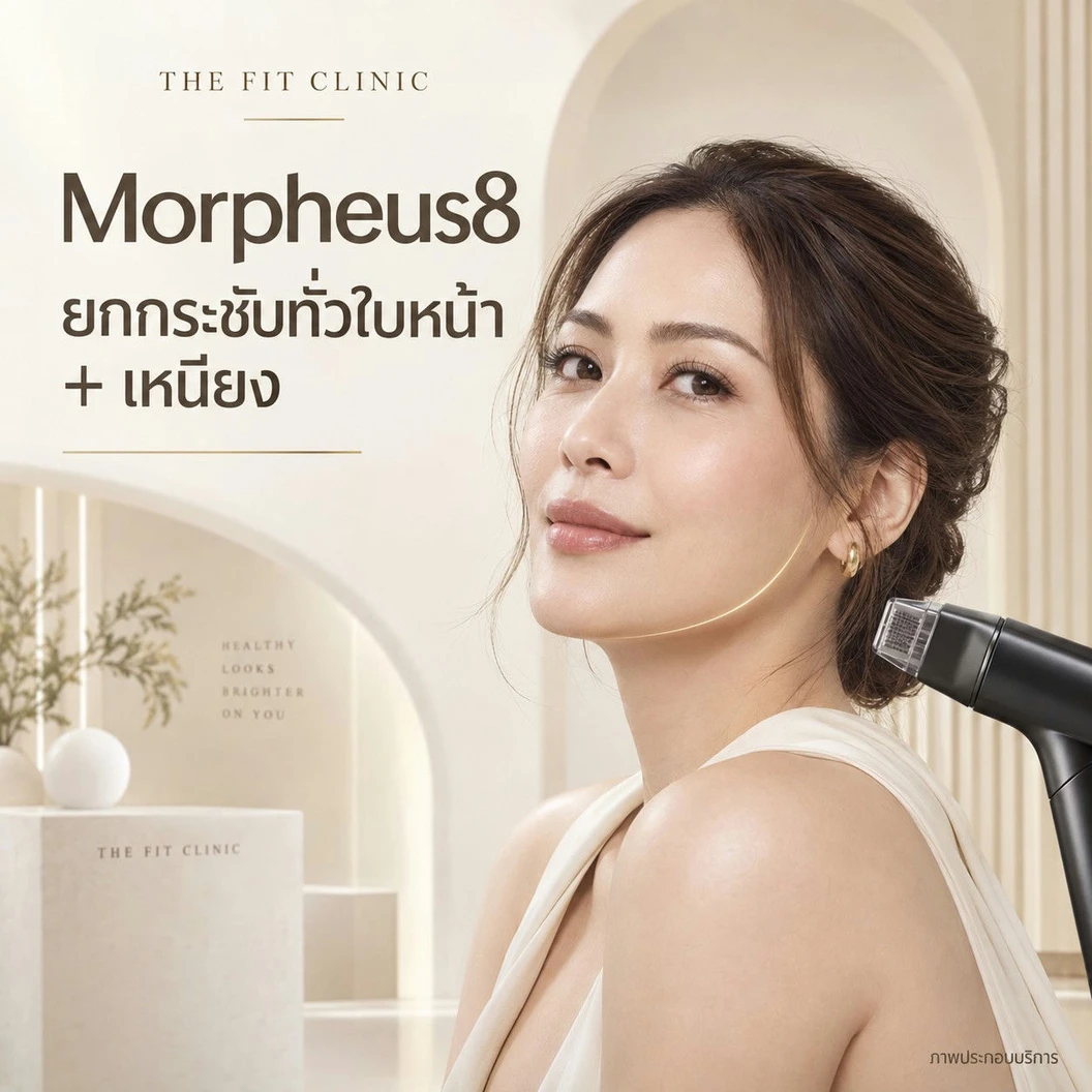 โปรแกรม Morpheus 8 ยกกระชับทั่วใบหน้า + เหนียง