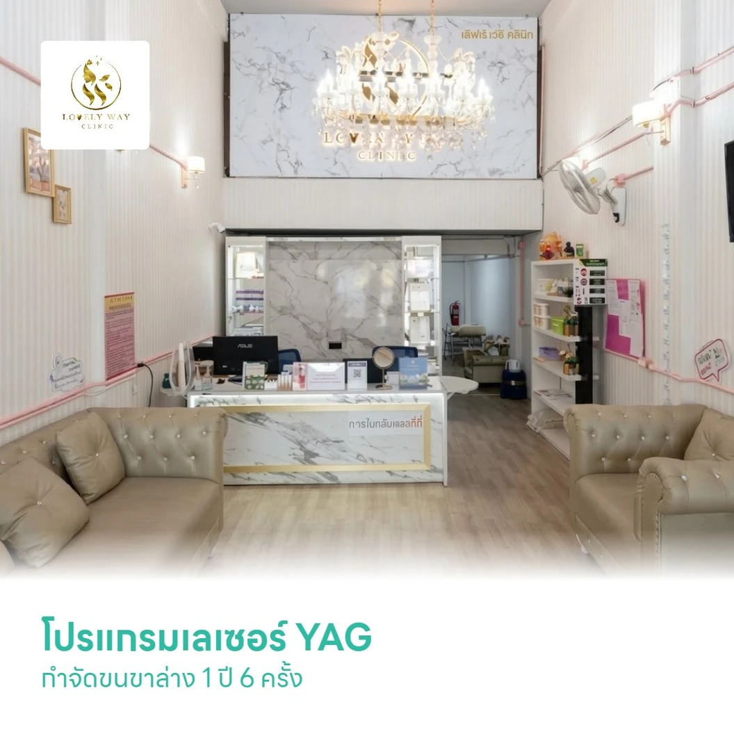 โปรแกรมเลเซอร์ YAG กำจัดขนขาล่าง 1 ปี 6 ครั้ง