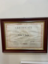 Lise Clinic certificate 1