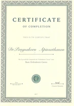 PSK Dental Center certificate 2
