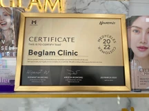 Beglam Clinic certificate 1