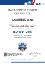 Klaire Medical Center certificate 0