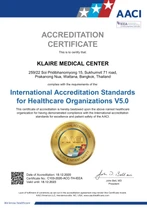 Klaire Medical Center certificate 1