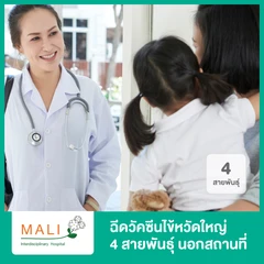 ฉีดวัคซีนป้องกันไข้หวัดใหญ่ 2025 4 สายพันธุ์ (5 ปีขึ้นไป) (​5 ท่าน (ราคาต่อท่าน))