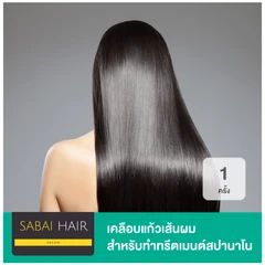 เคลือบแก้วเส้นผมพร้อมทำสปานาโน สำหรับผมทุกระดับความยาว 1 ครั้ง