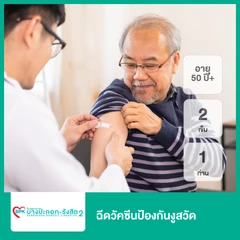 ฉีดวัคซีนป้องกันงูสวัด 2 เข็ม สำหรับผู้ที่อายุ 50 ปีขึ้นไป 1 ท่าน