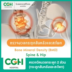 ตรวจวัดมวลกระดูก 2 ส่วน (กระดูกสันหลังและสะโพก)