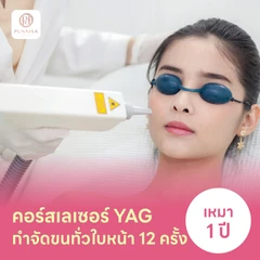 คอร์สเลเซอร์กำจัดขนทั่วหน้า 12 ครั้ง ด้วย YAG Laser