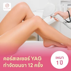 คอร์สเลเซอร์กำจัดขนขา 12 ครั้ง ด้วย YAG Laser