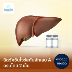 โปรแกรมฉีดวัคซีนไวรัสตับอักเสบ HAV 2 เข็ม สำหรับผู้ที่อายุ 15 ปีขึ้นไป