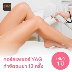 คอร์สเลเซอร์กำจัดขนขา 12 ครั้ง ด้วย YAG Laser