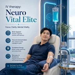 ดริปวิตามินสูตร Neuro Vital Elite บำรุงและฟื้นฟูการทำงานของสมองและระบบประสาท