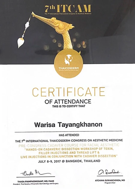 Dozo Clinic certificate 7