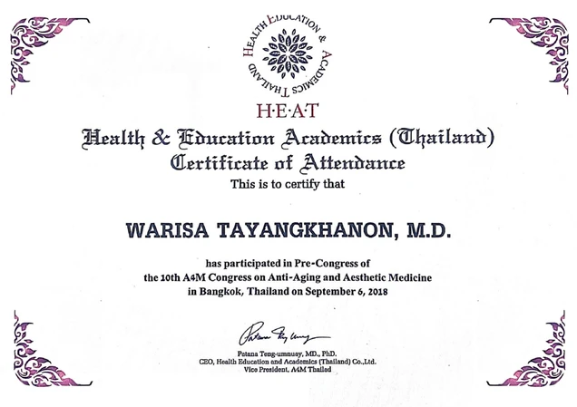 Dozo Clinic certificate 12