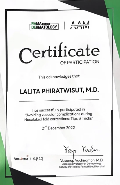 Dozo Clinic certificate 13