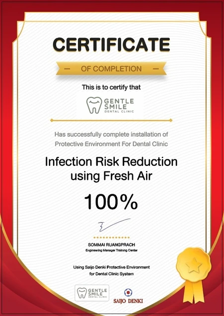 Gentle Smile Dental Clinic certificate 0